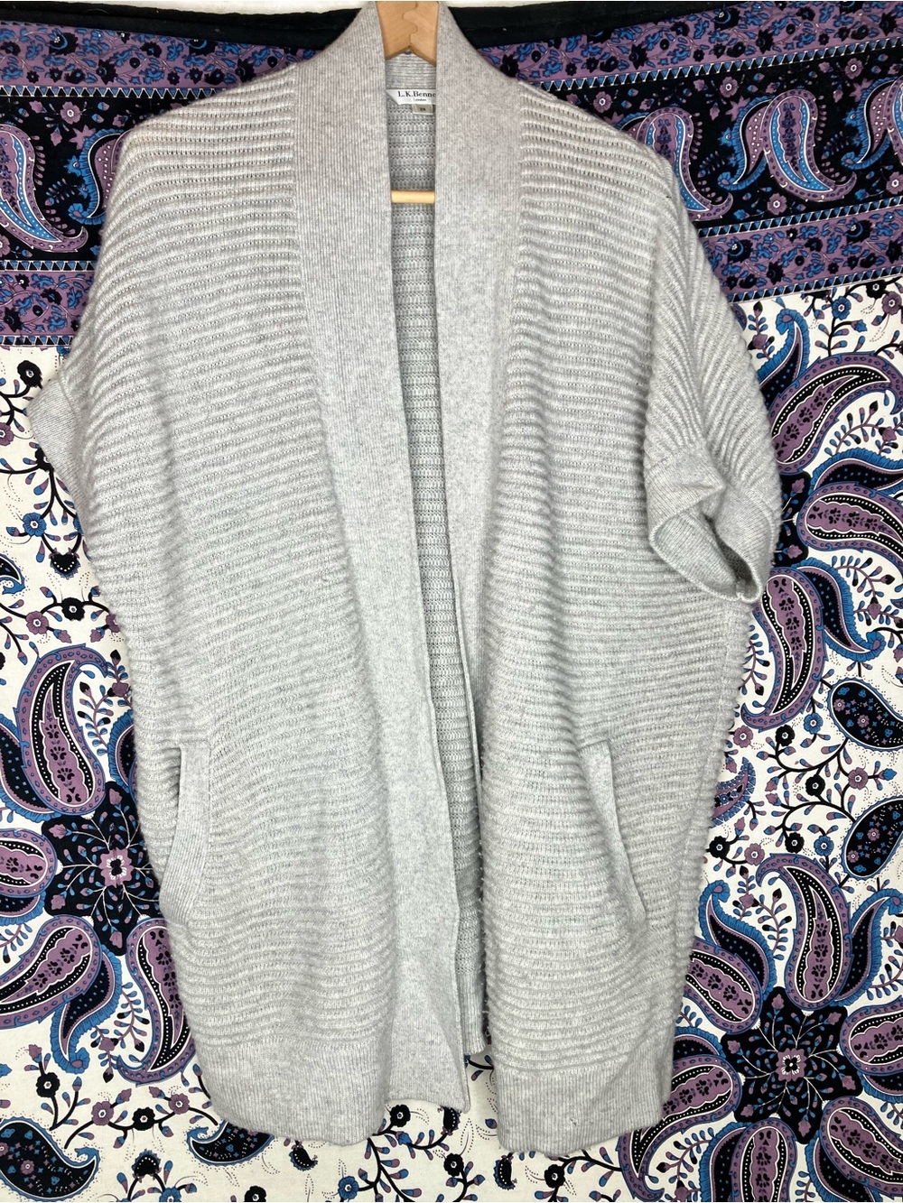 LK Bennett grey melange wool/cashmere sweater XS